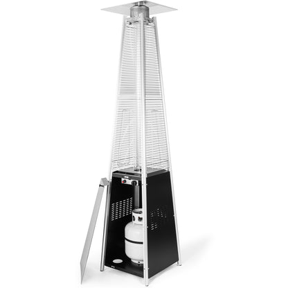 48,000 BTU Pyramid Patio Heater for Outdoor Use with Cover and Wheel for Backyard Balcony 6-8 people