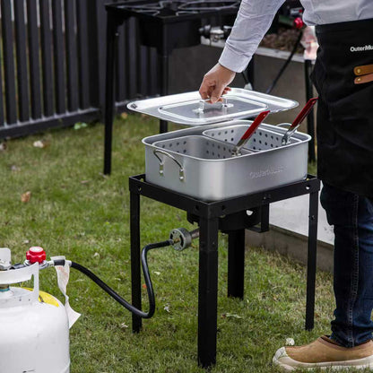 18 QT Deep Fryer Lid Aluminum Fryer Cover 16.5"×13.4" Ideal for Fryer