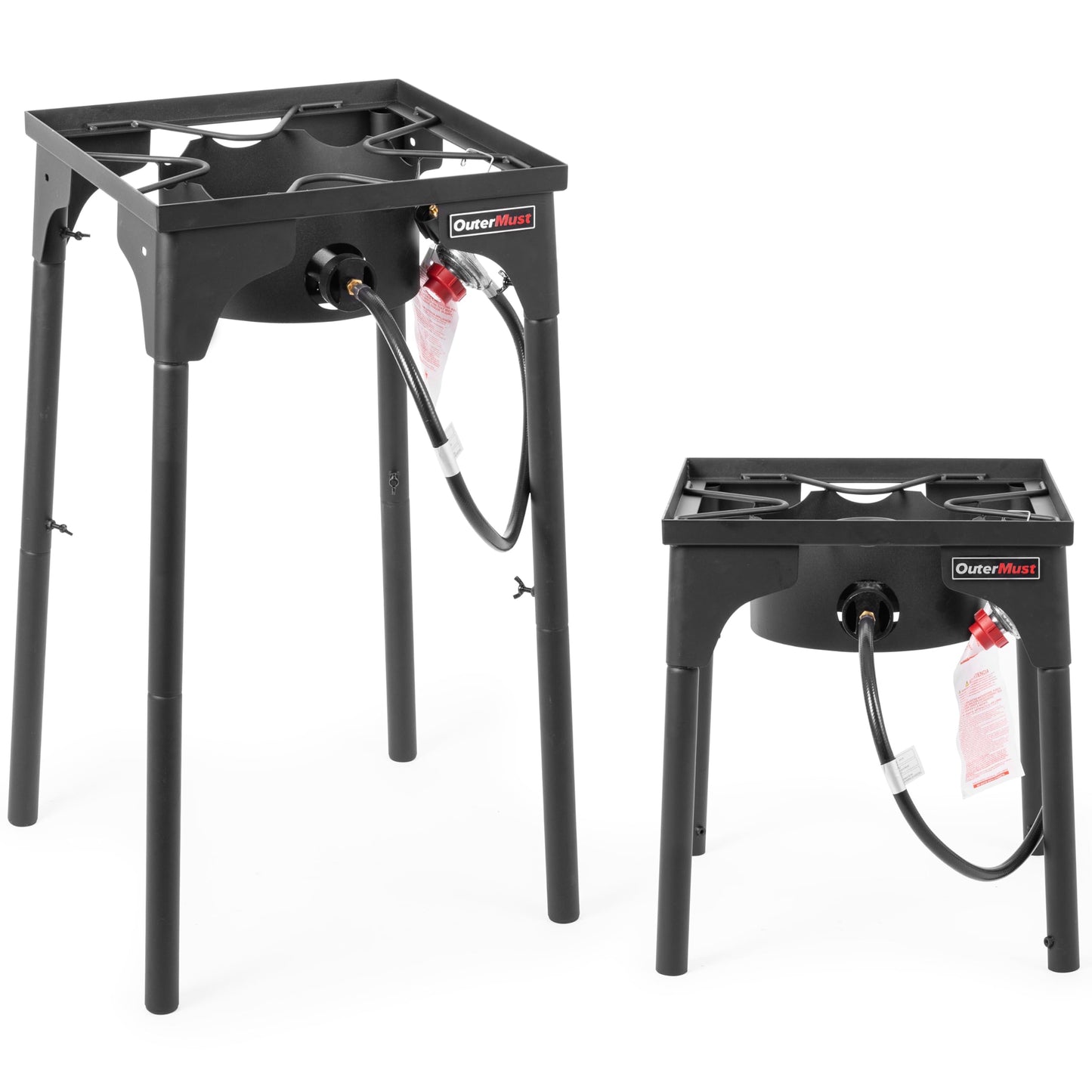 Outdoor Propane Burner Camping Stove Gas Burner with Adjustable Legs Ideal for Camping, Home Brewing, Turkey Frying and Maple Syrup Boiling