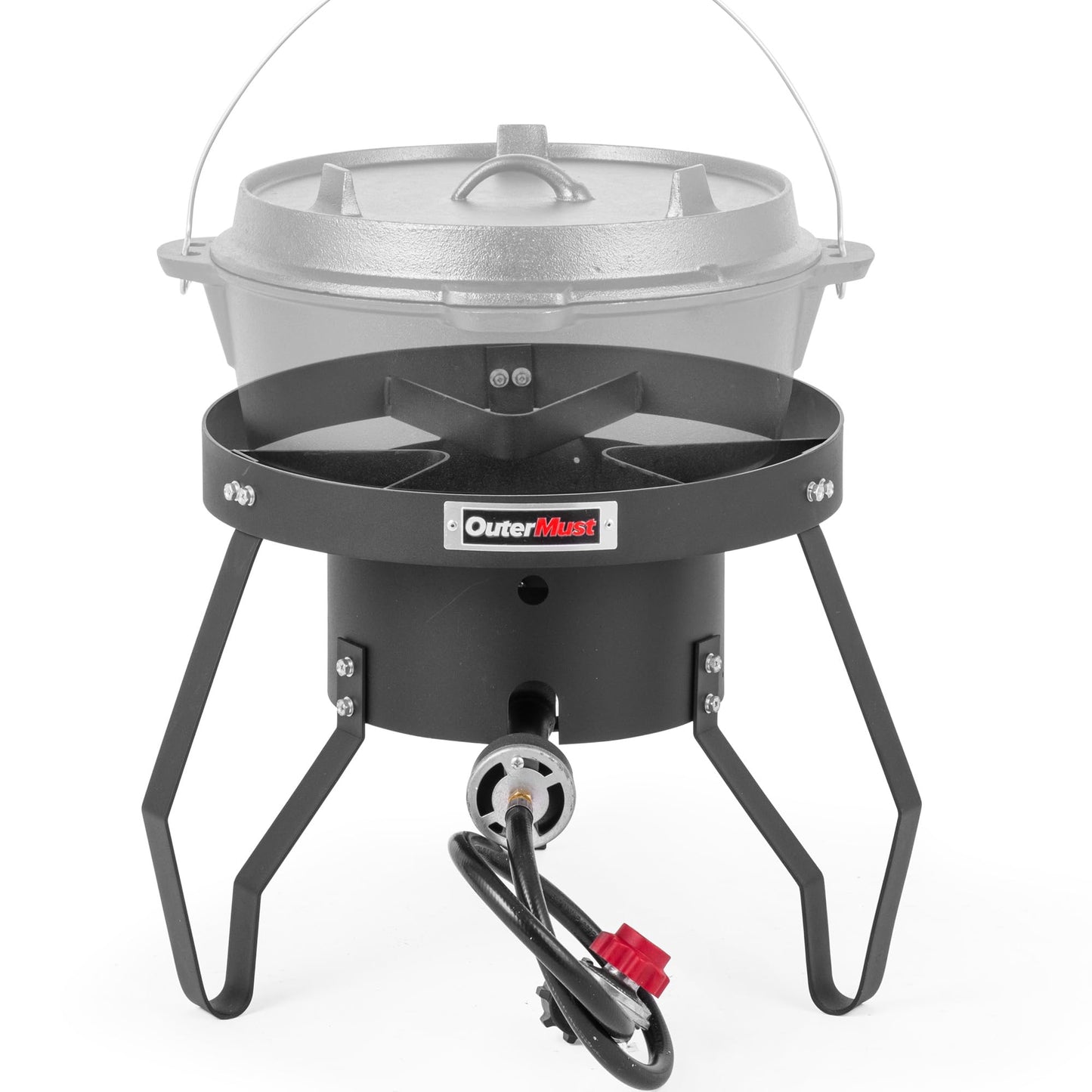 Outdoor Propane Burner Camping Stove Gas Burner with Adjustable Legs Ideal for Camping, Home Brewing, Turkey Frying and Maple Syrup Boiling