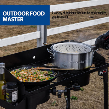 Double Propane Burner Outdoor Stove Burner for Outdoor Cooking Perfect for Home Brewing, Crawfish Boiler, Turkey Frying, Camping and Family Use