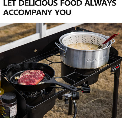 Double Propane Burner Outdoor Stove Burner for Outdoor Cooking Perfect for Home Brewing, Crawfish Boiler, Turkey Frying, Camping and Family Use