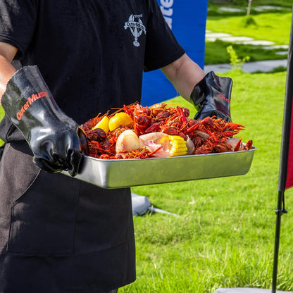 60 Qt. Seafood Boiling Pot Kit with Basket, Burner 110,000 BTU and Aluminum Crab Boil and 10 PSI Regulator for Cooking Crayfish