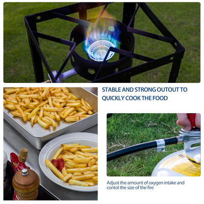 Outdoor Fish Fryer,with 12 Qt. Fryer Pot, Inner Basket and Gas Burner 50,000 BTU Ideal for Frying Fish, French Fries,
