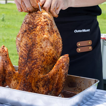 30 QT. Outdoor Fryer 50,000 BTU Turkey Fryer Set and Seafood Boil with Perforaed Basket, Ideal Outdoor Cooker for Turkey, Crawfish, Crab, Shrimp, Lobster for Thanksgiving Gathering