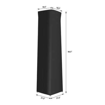 OuterMust 90.5" Patio Heater Cover for Pyramid Outdoor Propane Heater with Cover, Waterproof Black