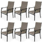 Sour Citrus Patio Dining Chairs, Textilene Fabric Iron Indoor/Outdoor Dining Chairs Patio Dining Set of 6 for Lawn, Poolside, Garden, Backyard, Brown