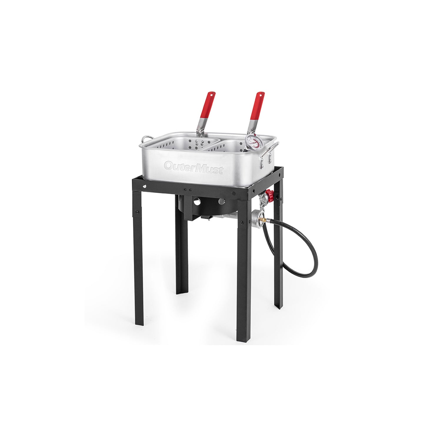 58,000 BTU Outdoor Fryer, 18 Qt. Deep Fryer Pot and 2 Inner Baskets, Ideal for Frying Fish, Chicken Wings, French Fries