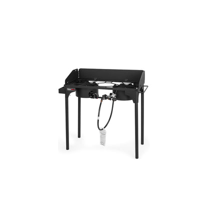 Outdoor Double Propane Burner Stove Burner for Home Brewing, Crawfish Boiler, Turkey Frying
