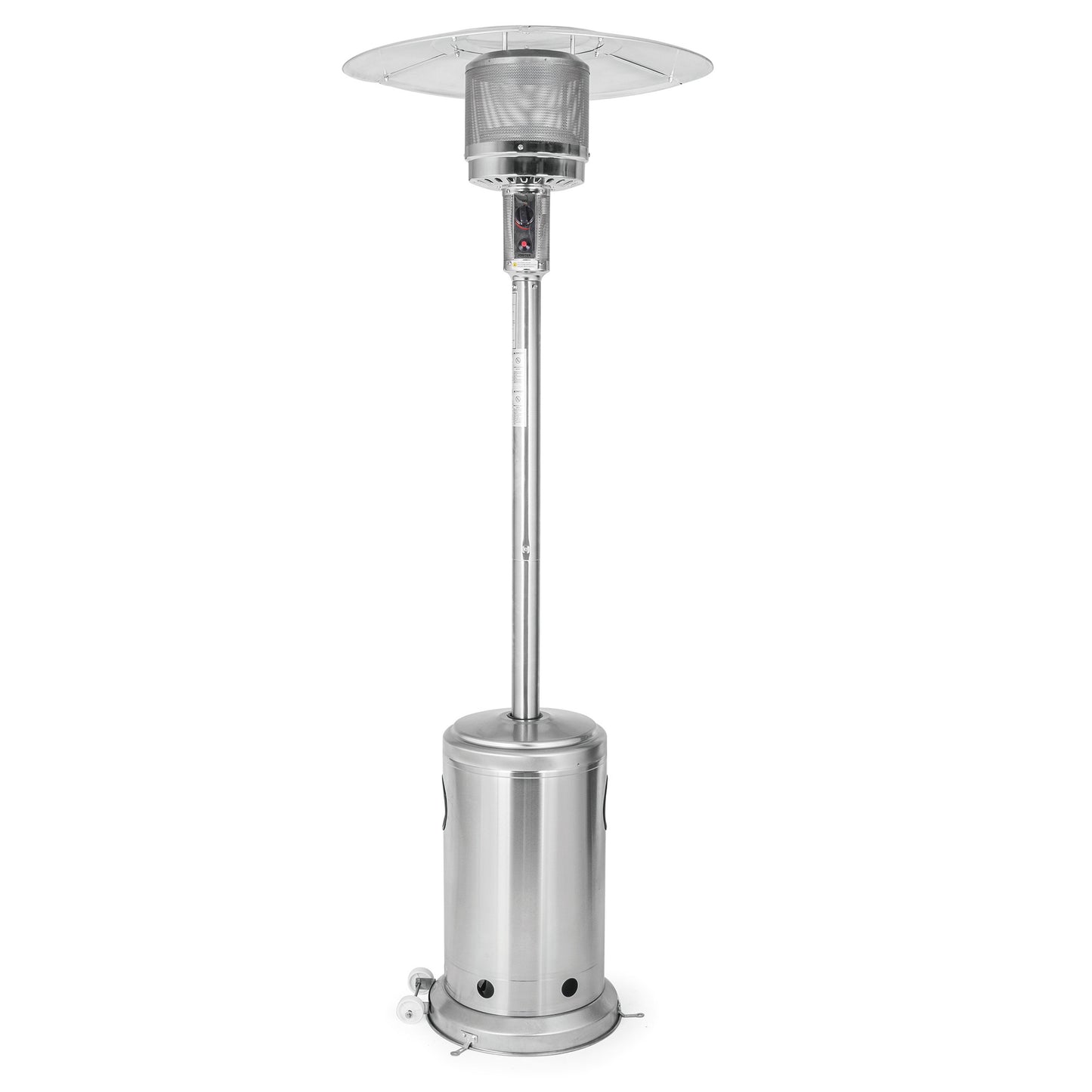 OuterMust Propane Patio Heater 46,000 BTU with Stainless Steel Design and Wheels Ideal for Backyard, Garden