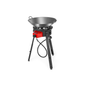 Outdoor Cooker Wok Set with Electronic Ignition and 54000 BTU Propane Burner for Camping